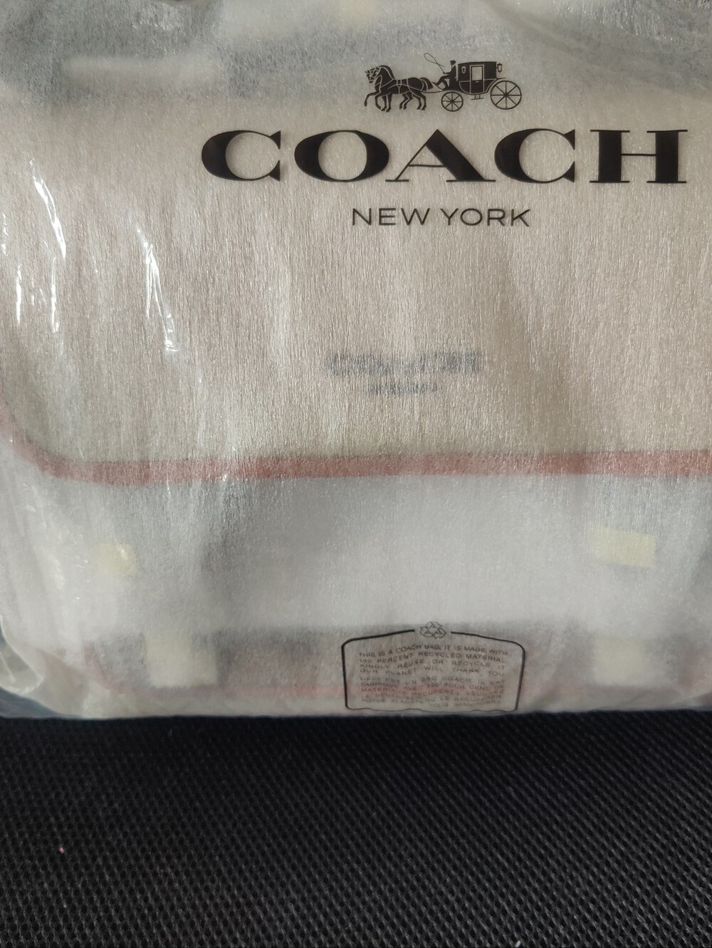 Coach Racer Bag – Ivory/Multi – NWT – Original Coach Wrap Intact - Picture 9 of 12